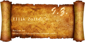 Illik Zoltán névjegykártya